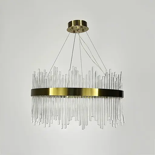 Подвесная LED люстра в изысканном латунном каркасе Ø 60 см Ст. J 881-600 AB | Line F - фото 10