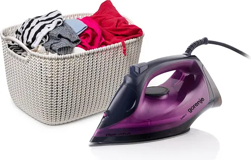 Gorenje Утюг Gorenje, 2400Вт, 450мл, паровой удар -40гр, постоянный пар - 180гр, автовыключение, керам. подошва, бордовый - фото 8