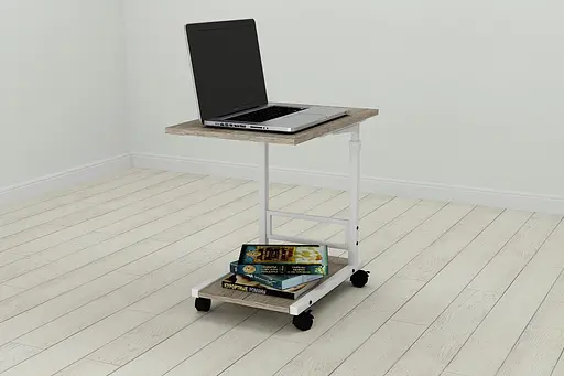 Стол приставной Ferrum-decor Френа 62x40x60 металл Белый ДСП Дуб Дуб Сонома Трюфель 16мм (FRD-102516) - фото 4