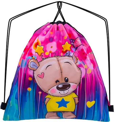 Мешок для обуви Winner Мишка для девочки 45х40 см Разноцветный (M-73)