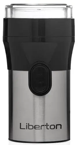 Кавомолка Liberton LCG-2303, Black/Inox, 150W, 70г, імпульсний режим, блокування включення при знятій кришці, корпус нержавіюча сталь+пластик, ніж з нержавіючої сталі