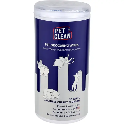 Салфетки влажные Pet Clean Grooming Wipes для груминга домашних животных с ароматом цветов японской вишни 50 шт.