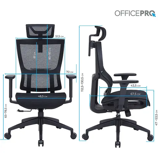 Офісне крісло OfficePro Elegant OC660-B-B-B Black [148662] - фото 15