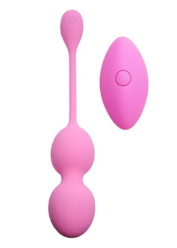 Вагінальні кульки Boss Series Vibrating Kegel Balls 19 см (рожевий) - фото 7