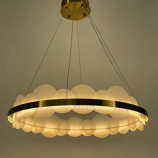 Кольцевая подвесная люстра в латунном корпусе Ø 57 см Ст. MJ204-600 AB | Line F - фото 8