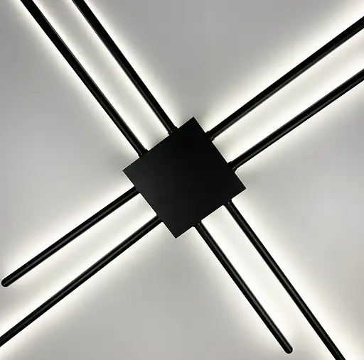 Мінімалістична модель бра на 8 ріжків Line F WJ 7214/8 BK - фото 5