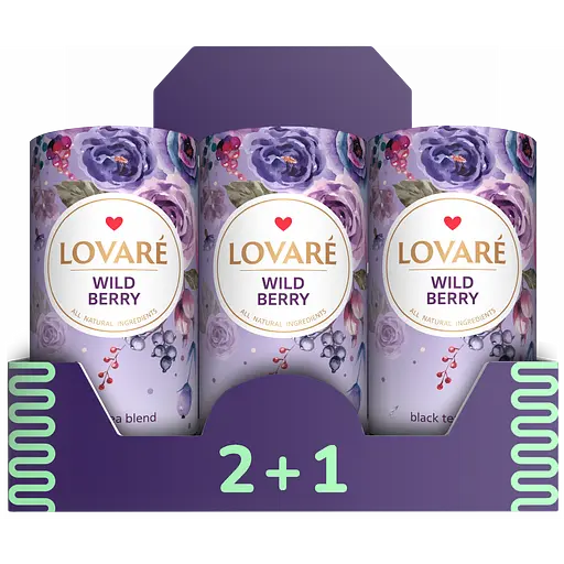 Чай чорний Lovare Дика ягода 240 г (3 шт. х 80 г)