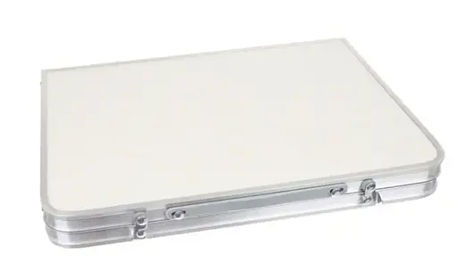 Складной походный туристический стол-чемодан TRIZAND 23428 60×40×26 см алюминиевый бежевый - фото 2