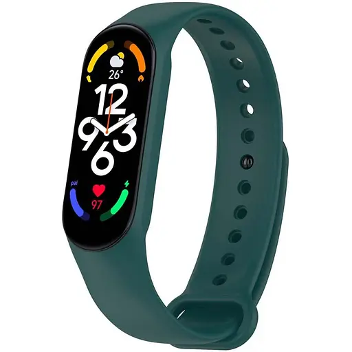 Силиконовый ремешок для Xiaomi Mi Band 7/6/5 Зеленый / Pine green