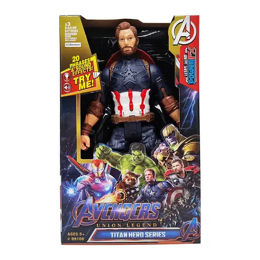 Игровая фигурка Marvel Bambi 99106 со светом и звуком Капитан Америка