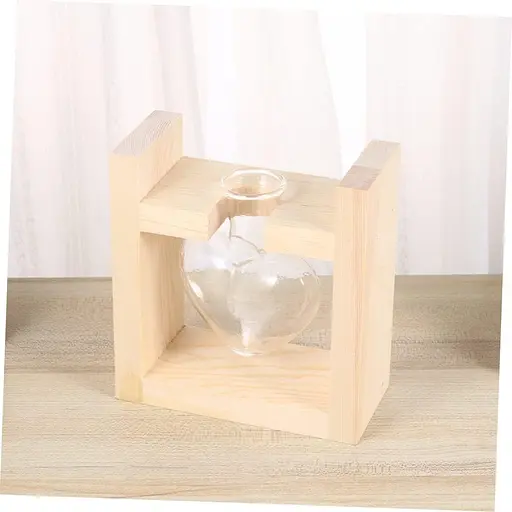 LIFKICH Декор міні ваза 1 шт. Плейн Повітряні рами Дерев'яні рами Прозора підставка Прозора сівалка гідропонна Ваги Shell - фото 2