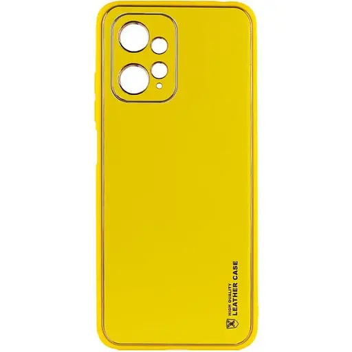 Кожаный чехол Epik Xshield для Xiaomi Redmi Note 12 4G Желтый / Yellow