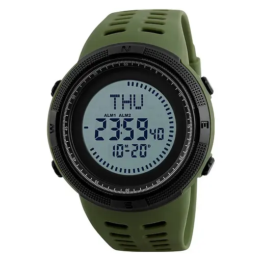 Годинник чоловічий спортивний з компасом Skmei 1254 Compass (Зелений)