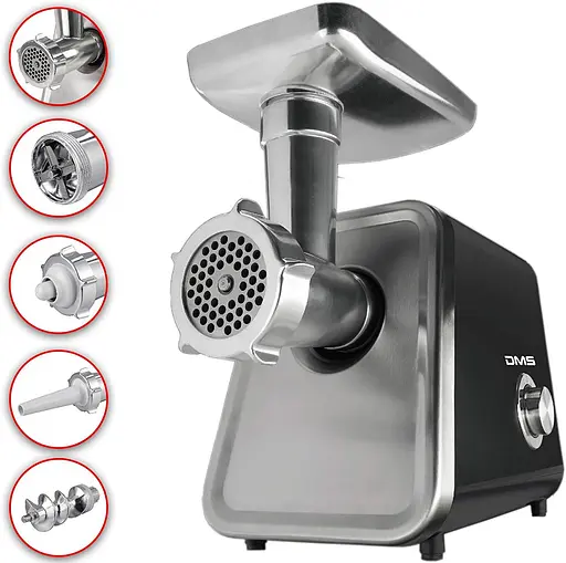 Электрическая мясорубка DMS мощностью 2000 Вт, металлическая шестеренка - фото 2