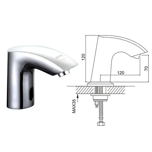Змішувач для умивальника Gappo G518 - фото 2