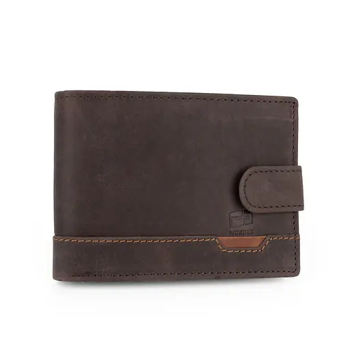 Гаманець чоловічий шкіряний Nordee HJORT 8806A темно-коричневий - фото 1