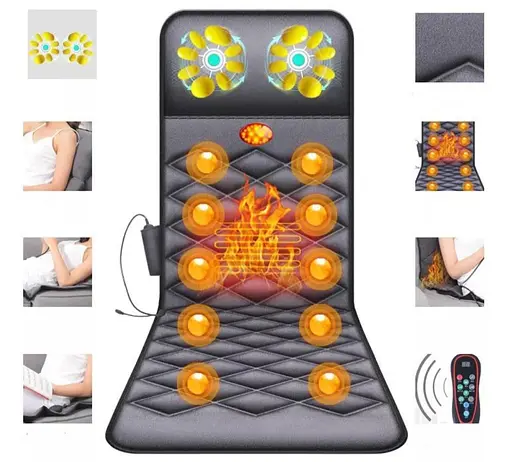 Багатофункціональний масажний матрац для всього тіла СОО2 вібрація + ролики 26 Вт (з підігрівом)