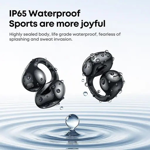 Кісткові бездротові навушники Langsdom TS30 з шумоподавленням та вологозахистом чорний - фото 5