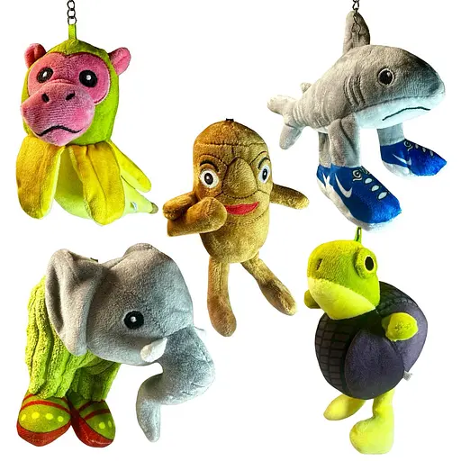 Набір м'яких іграшок брелків Італійський Brainrot 5 шт. 18 см (XY093)