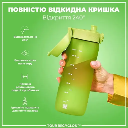 Пляшка для води ION8 750 мл (ЕКО пляшка) BPA Free Green (I8RF750GRE) - фото 3