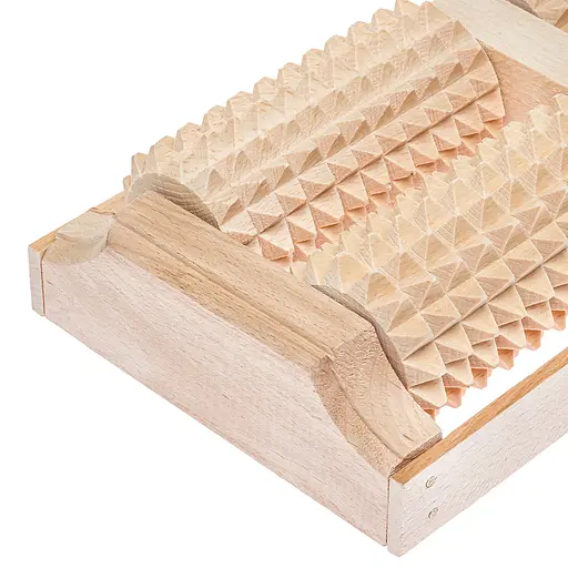 Масажер для ніг дерев'яний зубчастий на 4 ролика 26х13х5.5 см, Woodly 84225 - фото 7