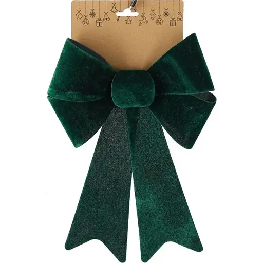 Бант декоративный Chomik велюровый 23x38 см зеленый (KOK3221) - фото 2