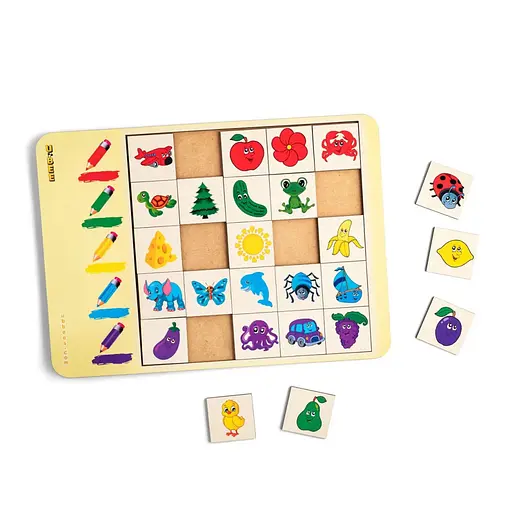 Деревянный сортер "Ассоциации-цвета" Ubumblebees PSD056 - фото 1