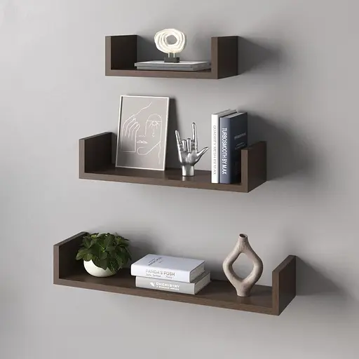 Набор из 3 навесных полок Vays M37 из ЛДСП для дома офиса гостиной - фото 5