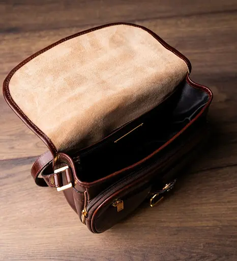 Женская кожаная сумка-седло Time Resistance 24х20х10 см sum0028557 - фото 6