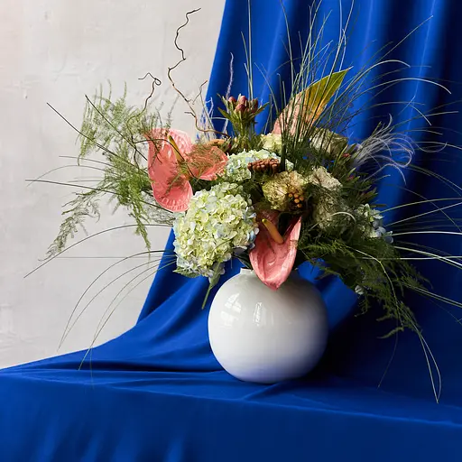 Ваза MBM HOME Елізіум залізна білий - золотий 230х230х210 мм (VB-05 WHITE/GOLD) - фото 7