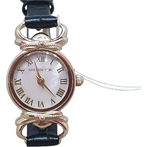 Золотые часы Golden Time кварцевые. Ч86РК БЕЛ Черный