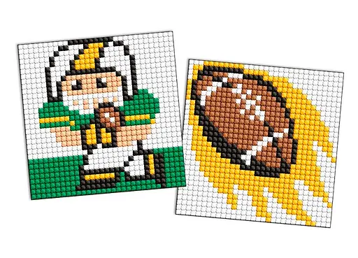 Набір з алмазною мозаїкою на самоклеючій основі для дітей Спорт Американський футбол, 2 шт. 9x9 см, AMS1106