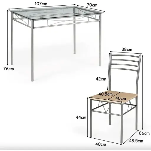 Комплект мебели Costway Corners обеденный стол со стульями - фото 4