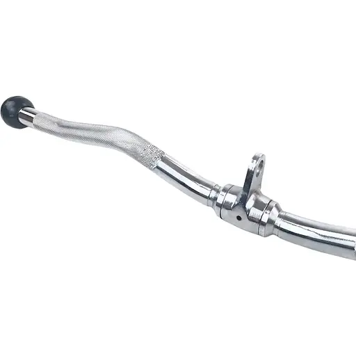 Ручка для верхньої тяги York Fitness 71см W подібна з гумовими наконечниками, хром - фото 4