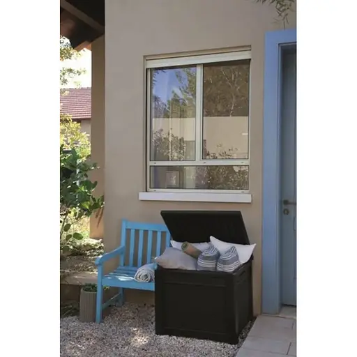 Стіл-скриня Prosperplast Cube Rattan 208 л коричневий - фото 3