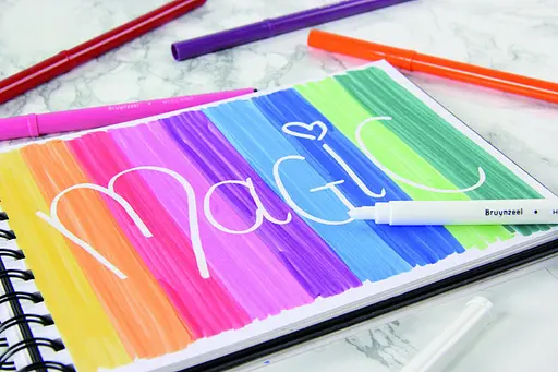 Набор цветных фломастеров EXPRESSION 10 шт металлическая коробка Bruynzeel - фото 2