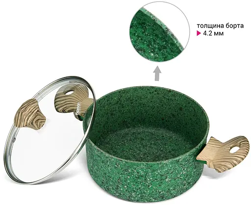 Каструля Fissman Malachite 2.7 л (4318) - фото 3
