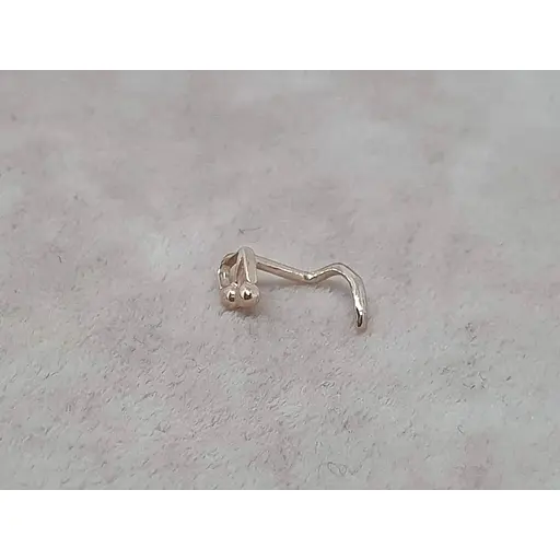 Золотая серьга-пирсинг в нос Dear. 1027 - фото 2