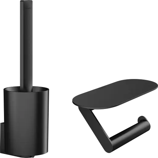 Комплект аксесуарів Hansgrohe WallStoris 2в1 Matt Black 27969670, Чорний матовий - фото 1