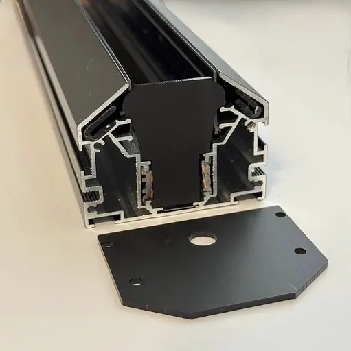 Магнитный трековый шинопровод OLEDIM OL35 48V для натяжного потолка черный (гарпун) 2м - фото 6