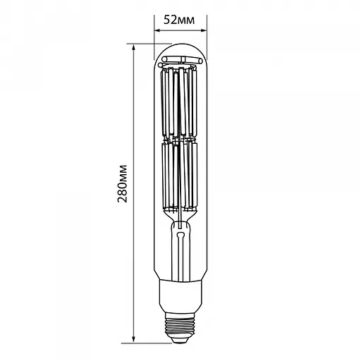 LED лампа VIDEX Filament T52F 50W E27 5000K - фото 3