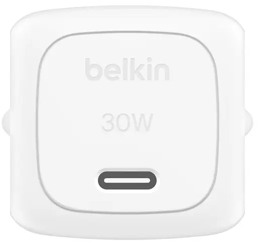 Belkin Зарядний пристрій мережевий 30Вт USB-С PD PPS, кабель USB-С > USB-C, 1 м, PVC, білий - фото 5
