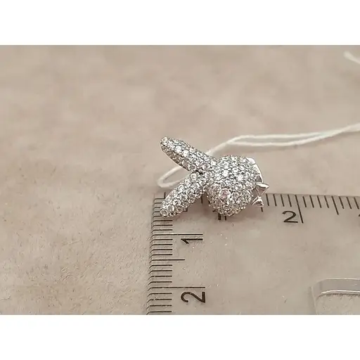 Серебряные серьги-пуссеты ПЛЕЙБОЙ. 2468/9Р-CZ - фото 4