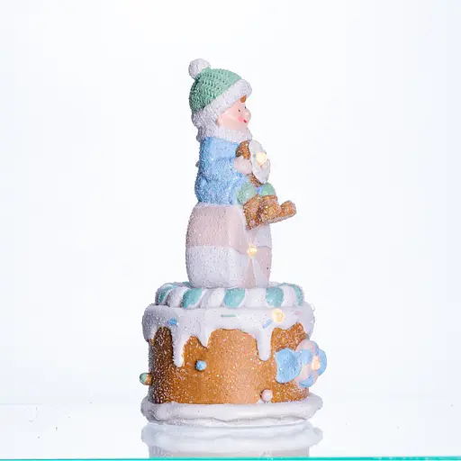 Новорічна декоративна фігурка Yiwu CR-6-14 з підсвічуванням 10.5 × 10.5 × 20.5 см  - фото 5