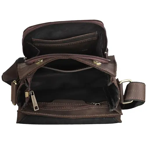 Чоловіча шкіряна сумка через плече TARWA 26х22х6 см sum0025808 - фото 2