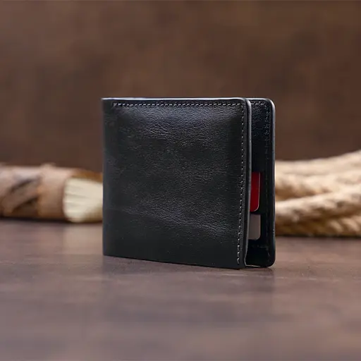 Мужской кожаный кошелек Grande Pelle 11.5х9х0.7 см acs0015933 - фото 7