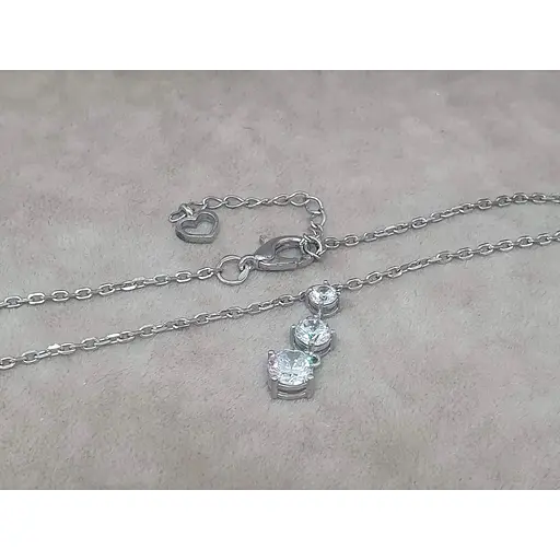 Серебряное колье Агни Эхо с фианитами. 8073Р-CZ ЭХО 40 - фото 3