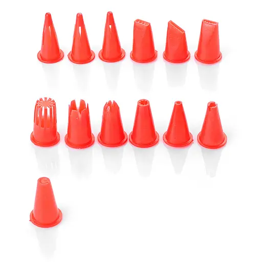 Шприц кулінарний кондитерський (мішок) середній 29х11 см багаторазовий + 10 насадок, Kitchette 83907 - фото 6