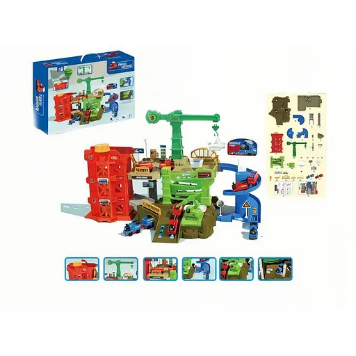 Трек ZX 662 A Вантажна станція механічний підйомник, кран, 4 машинки - фото 2