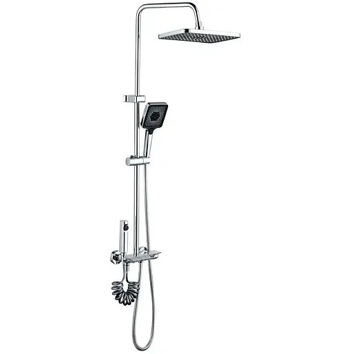 Душева система Mixxus Premium Marlin 009-J з кнопкою перемикання 4 режими MI6830, Хром - фото 1